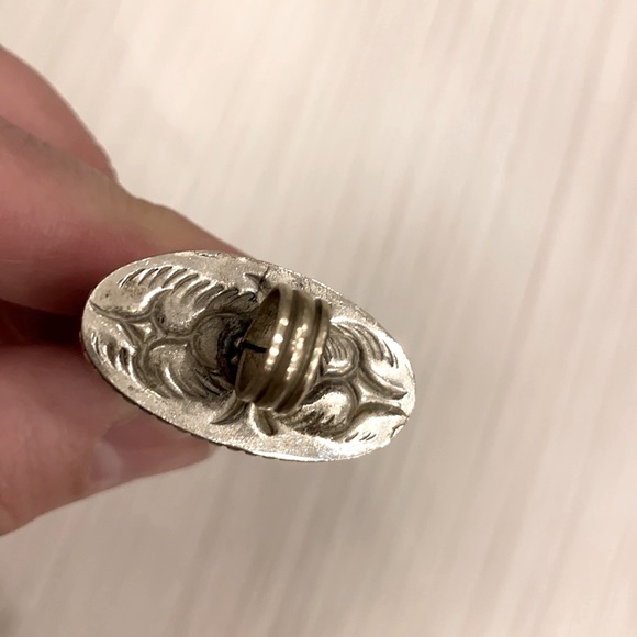 Large Natural Black Onyx Horn & Silver Pendant / Enhancer - Picture 3 of 4